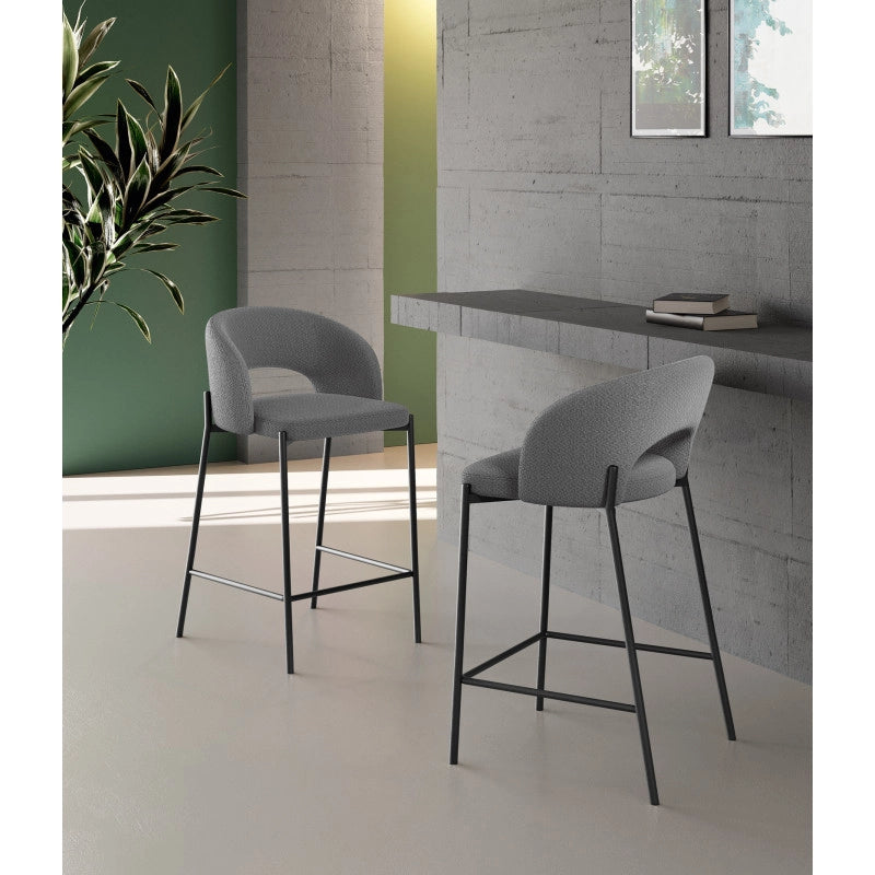 Sgabello in tessuto Greta 50cm X 52cm H 89cm Stones