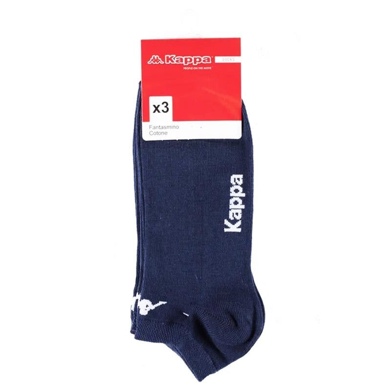 KAPPA FANTASMINO TAGLIA 39/41 DA UOMO MAGLIA JERSEY IN COTONE PACK DA 3 PAIA BLU MARINE
