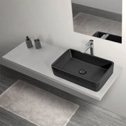 Mensolone bagno 140 cm grigio chiaro per lavabo da appoggio Master