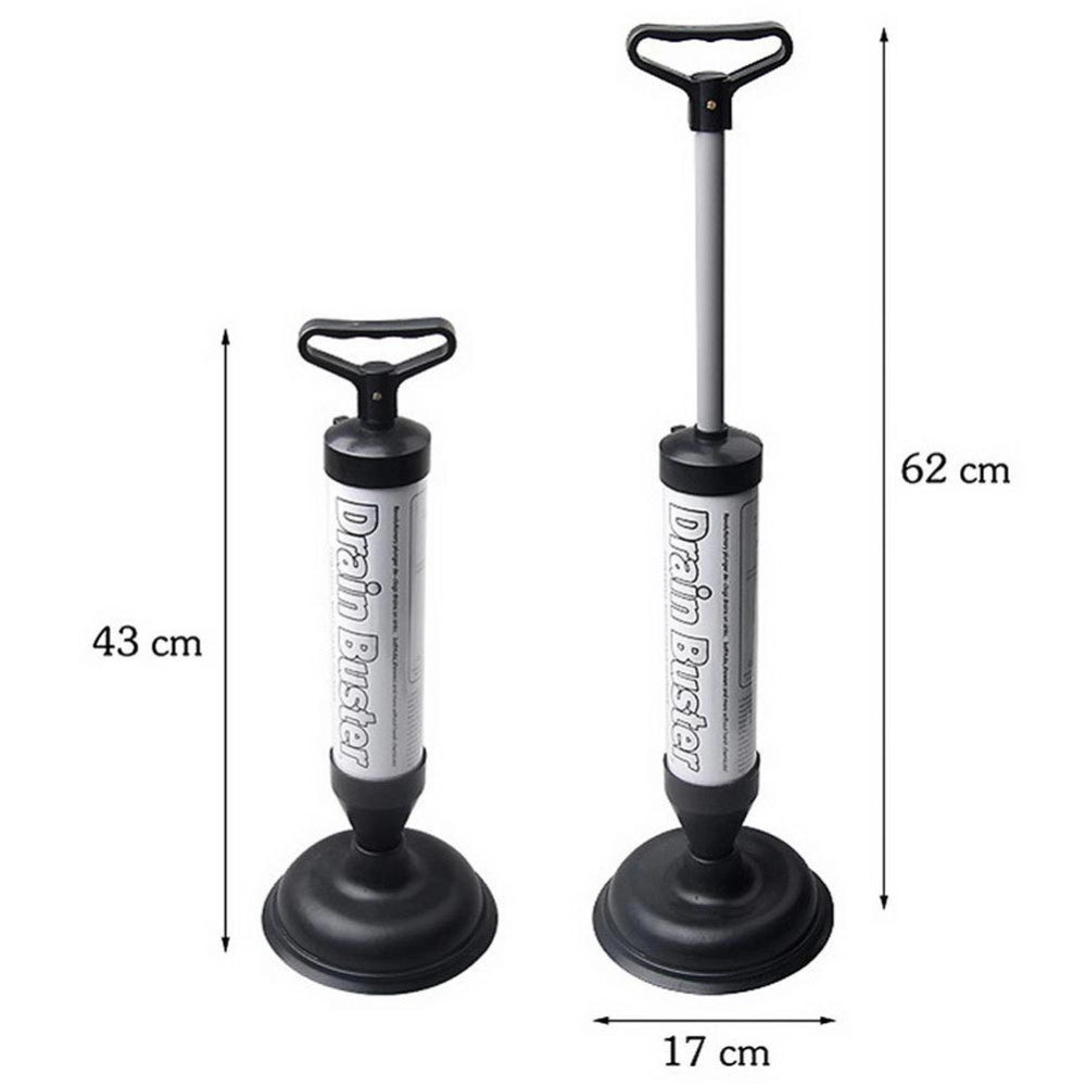 Trade Shop - Sturalavandino Scarichi E Wc A Pompa Manuale Sturatubi A Pressione Drain Buster -