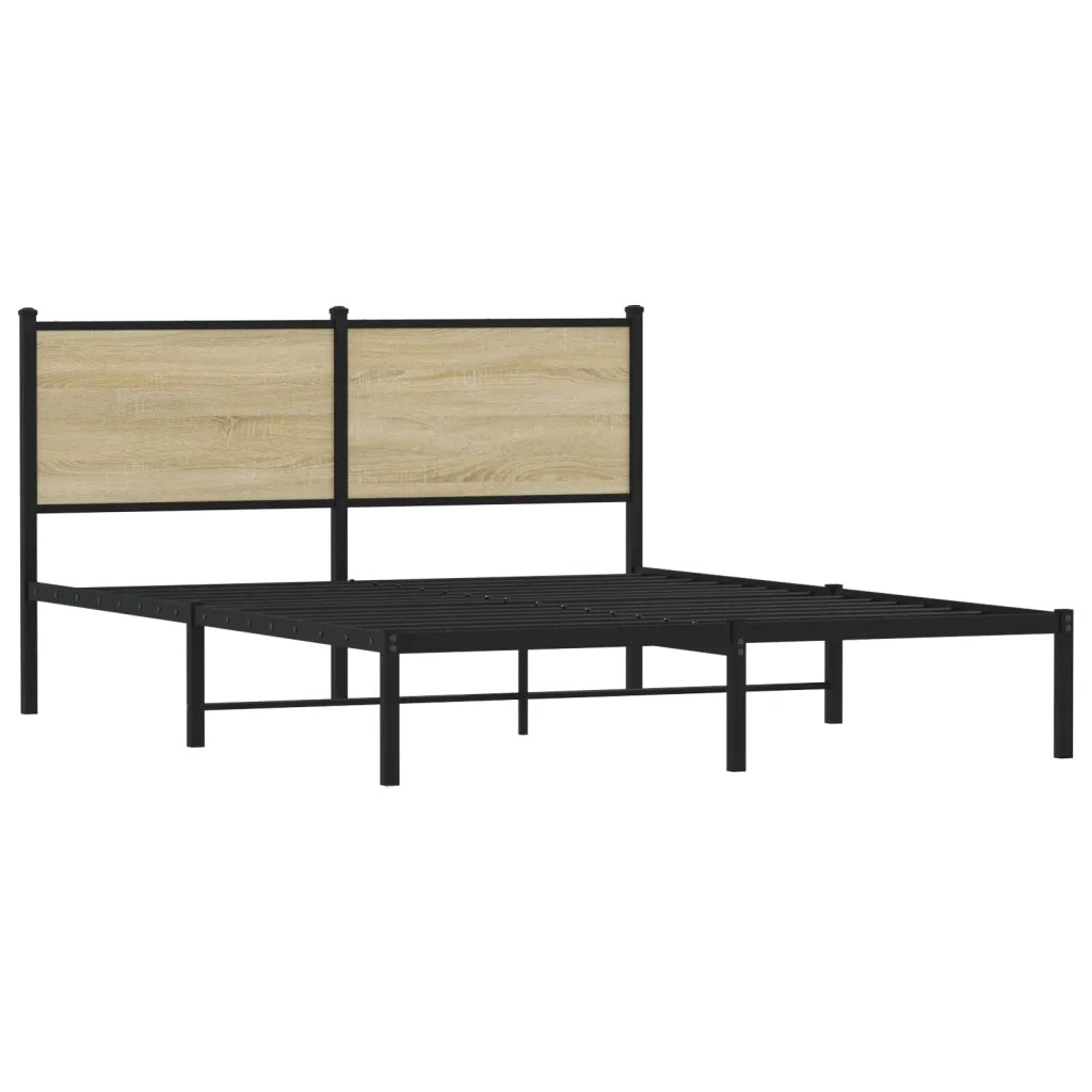 Giroletto senza Materaso in Metallo Rovere Sonoma 150x200 cm 4007718