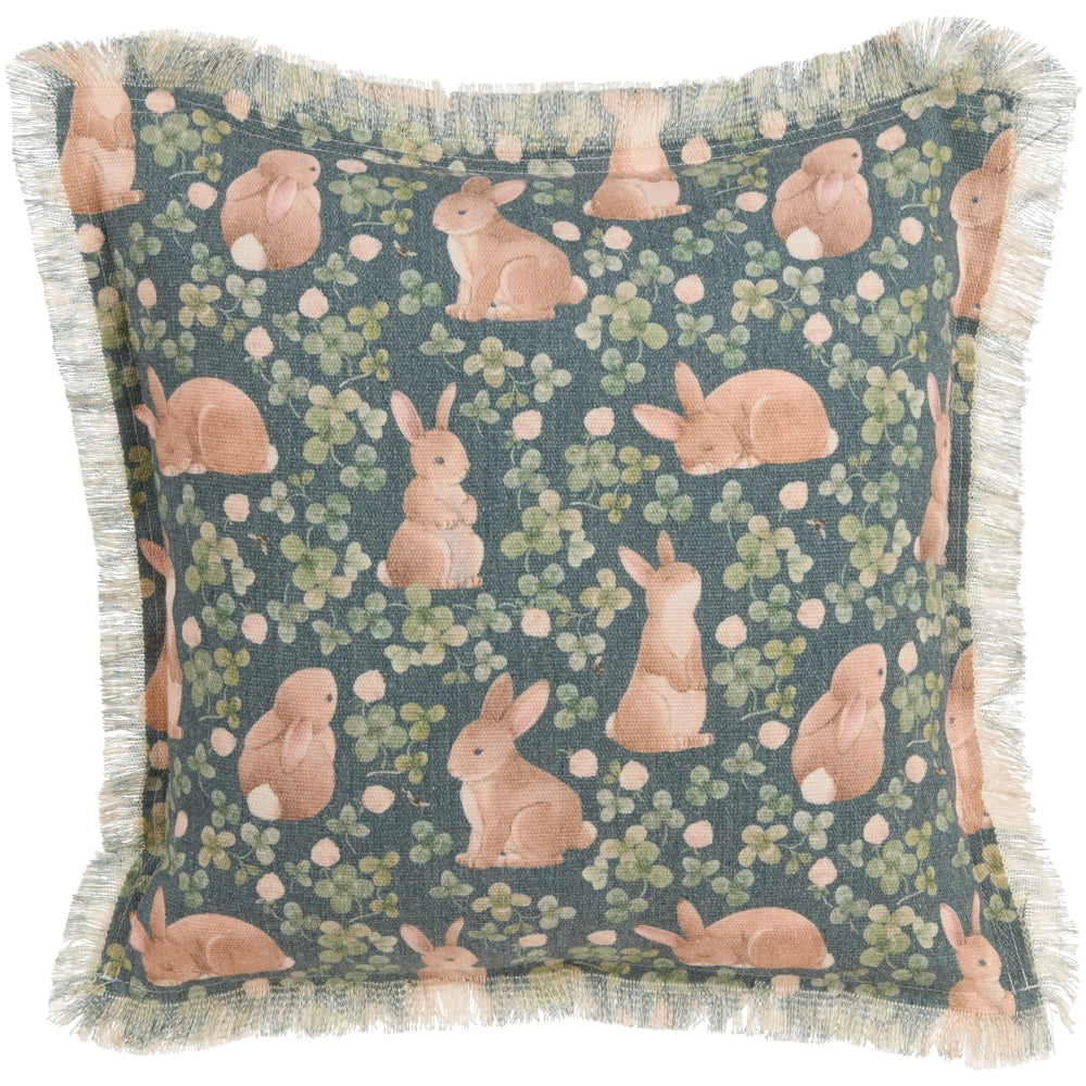 Set di 2 cuscini in cotone con trama animale verde 45 x 45 cm soggiorno salotto divano