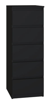 Cassettiera MALWA W5 nero per camera e soggiorno