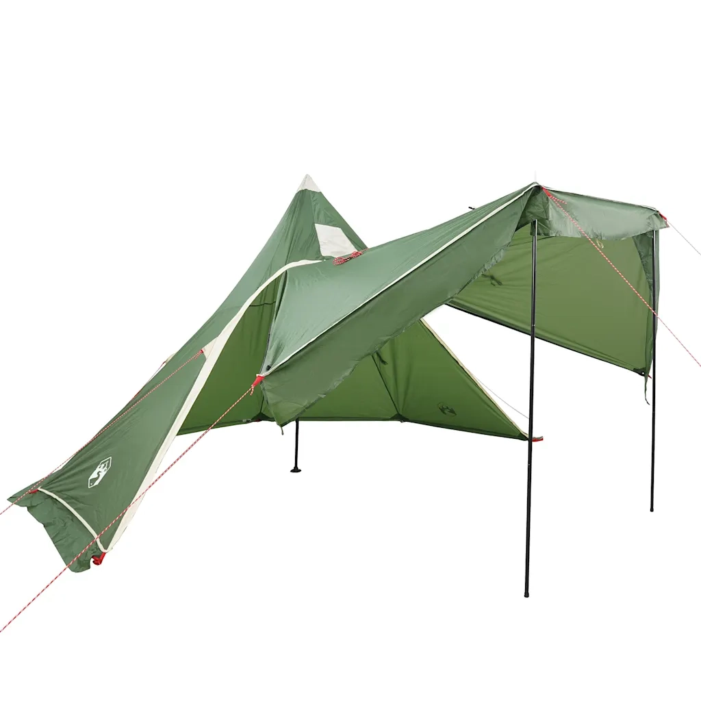 Tenda da Campeggio Tipi per 5 Persone Verde Impermeabile 4009407