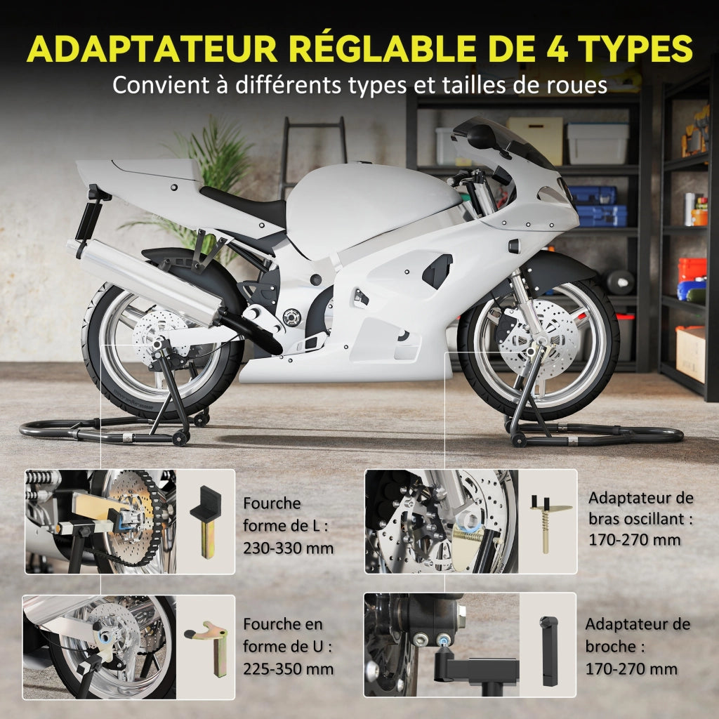 B¨¦quille Moto ¨C Zephmum ¨C Nero Acciaio