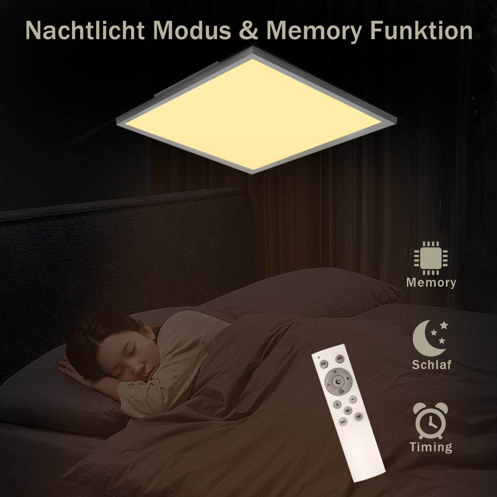 ZMH Lampada da soffitto plafoniera LED RGB cambio colore bianca dimmerabile 24W