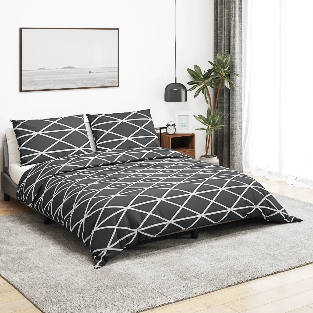 Set Copripiumino Grigio 140x200 cm in Cotone CFW6128774