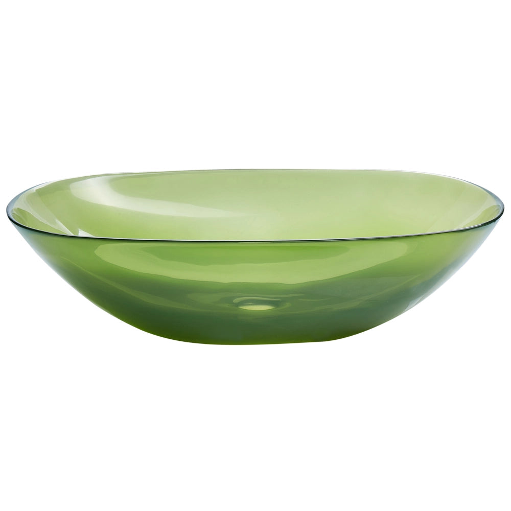 Lavabo da appoggio Superficie solida verde 340 x 360 mm Lavello da bagno semitrasparente