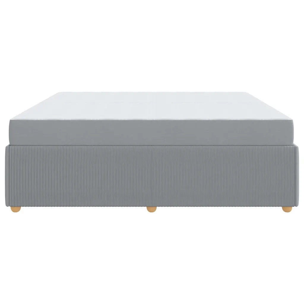 vidaXL Struttura letto con materasso Grigio chiaro 200 x 200 cm