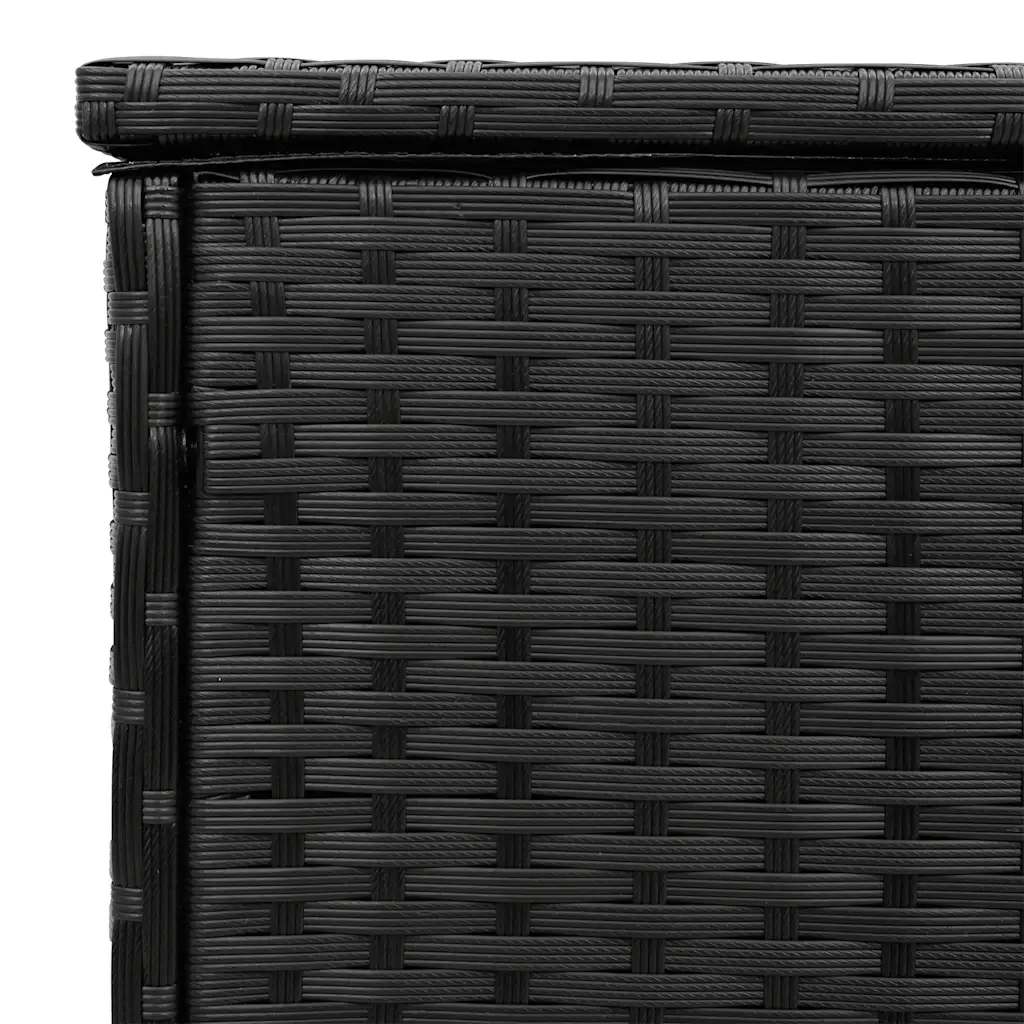 Scatola per Cuscini da Esterno Nero 100x55x55,5 cm Polyrattan CFW8132185