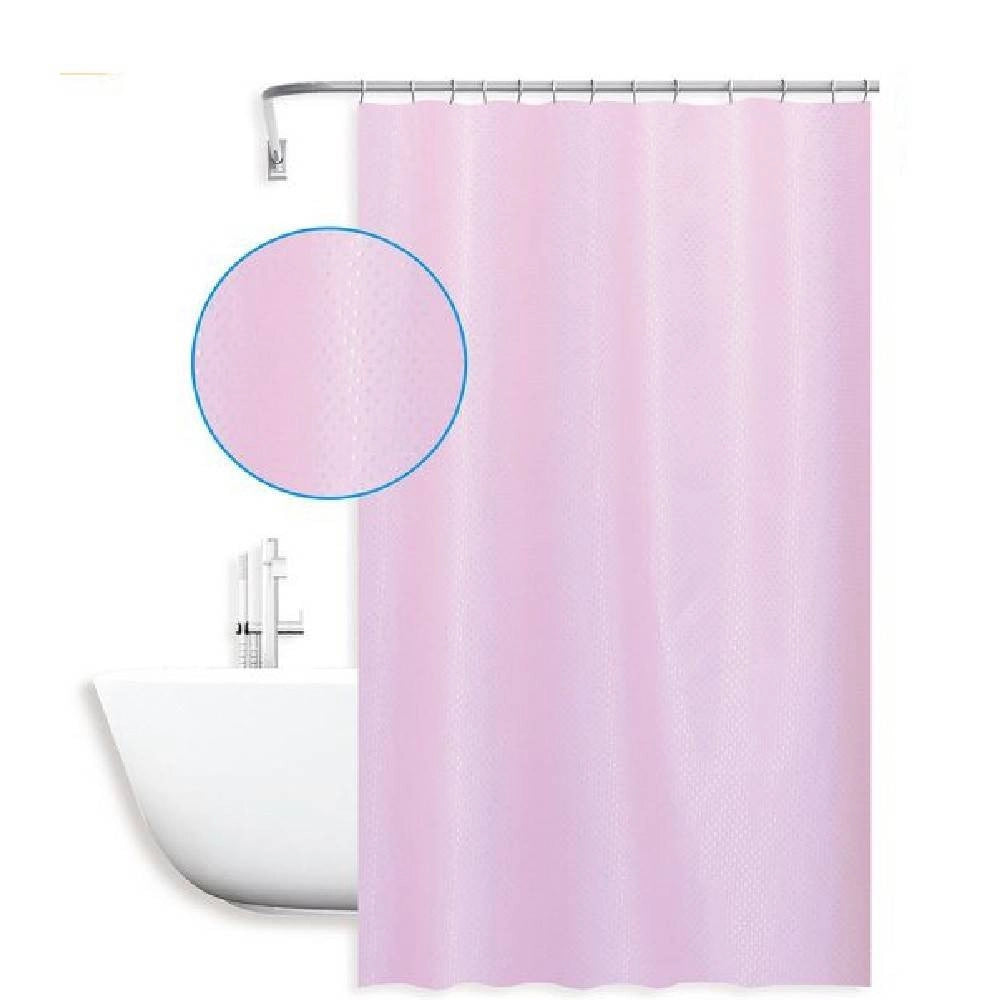 Trade Shop - Tenda Doccia Antimuffa Impermeabil 240x180cm Con Anelli Rosa Texture Rombi 59824 -