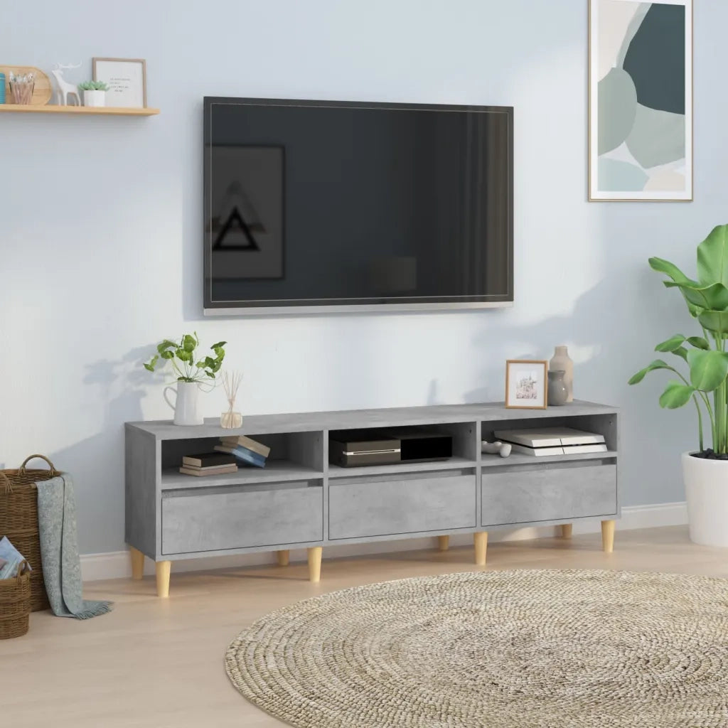 Mobile TV Grigio Cemento 150x30x44,5 cm Legno Multistratocod mxl 103327