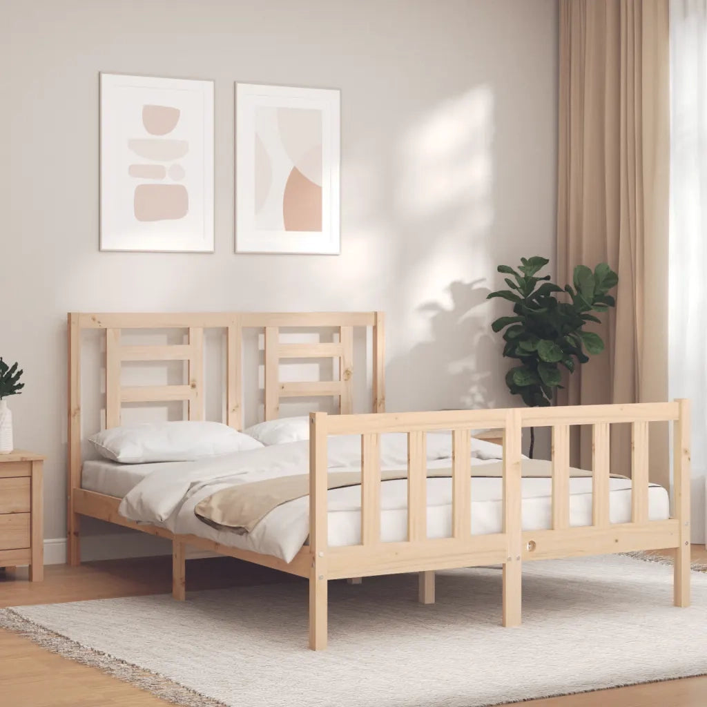 Giroletto senza Materasso-Struttura Letto 140x200 cm in Legno Massello di Pino 253378
