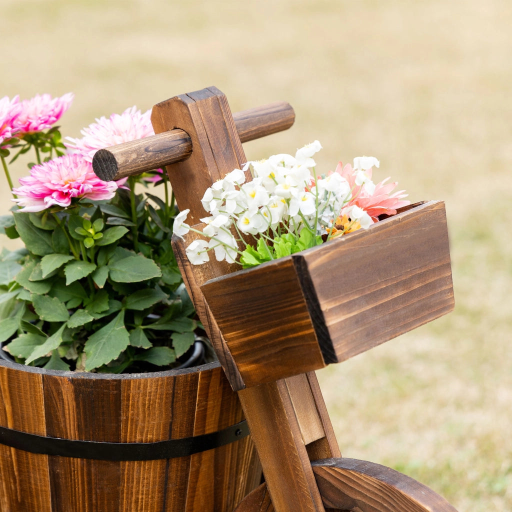 Portavasi Triciclo da Giardino ¨C Xylo ¨C Legno di Abete 52x31x45cm