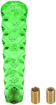 Diamante a Cristalli Shift Knop, 20cm Universale per Cambio Rapido Automatico e Manuale con 2 Adattatori Acrilico Verde, 1 Set