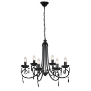 Lampada a sospensione classica design elegante 55,5 x 46 cm atmosfera lussuosa acrilico nero 02_0046225