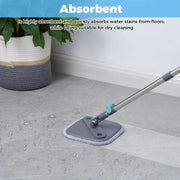 3 Assorbenti Spazzole di Sostituzione, Spazzola di Sostituzione, Spazzole Efficiente a Microfibra, Spazzole per Pulire, Spazzole a Microfibra per Sostituire il Mop, Spazzole per Sostituire il Mop per Uso Bagnato e Secco, Resistenti alla Lavatrice