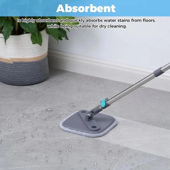 3 Assorbenti Spazzole di Sostituzione, Spazzola di Sostituzione, Spazzole Efficiente a Microfibra, Spazzole per Pulire, Spazzole a Microfibra per Sostituire il Mop, Spazzole per Sostituire il Mop per Uso Bagnato e Secco, Resistenti alla Lavatrice