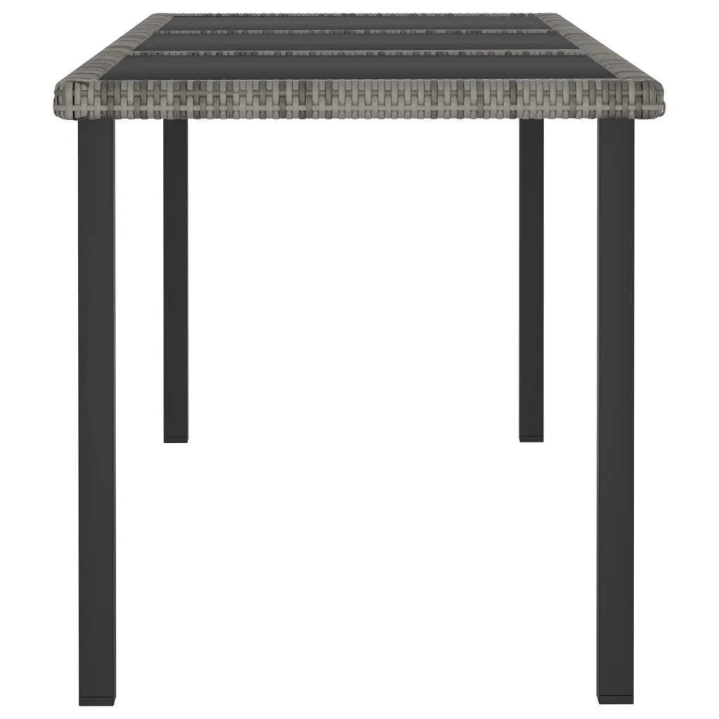 Tavolo da Pranzo da Giardino | Tavolino da esterno Grigio 180x70x73 cm in Polyrattan