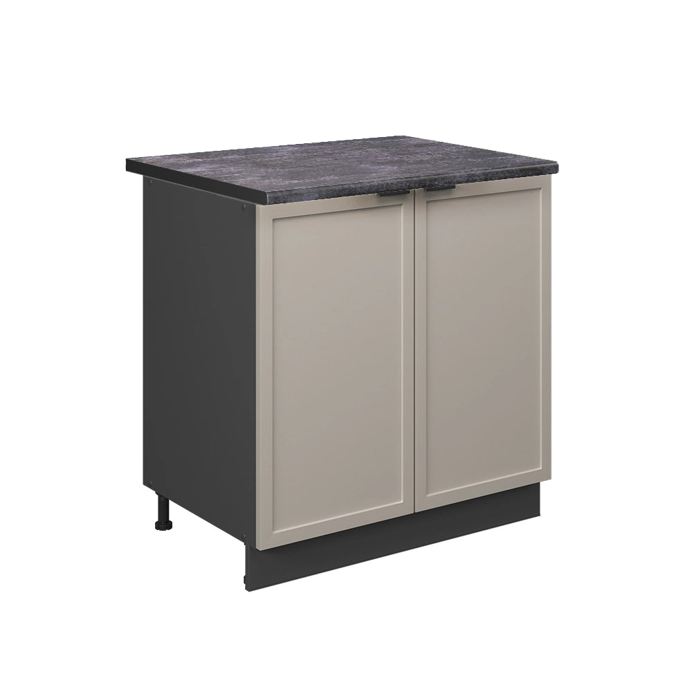 Mobile lavello cucina Fame-Line GrigioBeige/Antracite 80 cm con ripiano, PL Antracite Vicco