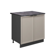 Mobile lavello cucina Fame-Line GrigioBeige/Antracite 80 cm con ripiano, PL Antracite Vicco