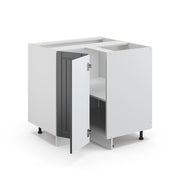 Mobile ad angolo cucina Fame-Line Antracite rustico/Bianco 80.5 cm, PL Marmo Vicco