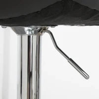 Set 2 Sgabelli da Bar Girevoli in Similpelle con Schienale e Poggiapiedi, 42x45x89-110cm, Grigio
