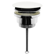 PILETTA LAVABO CLICK-CLACK TAPPO TONDO IN CERAMICA BIANCO- 11/4- DH- pezzi 1