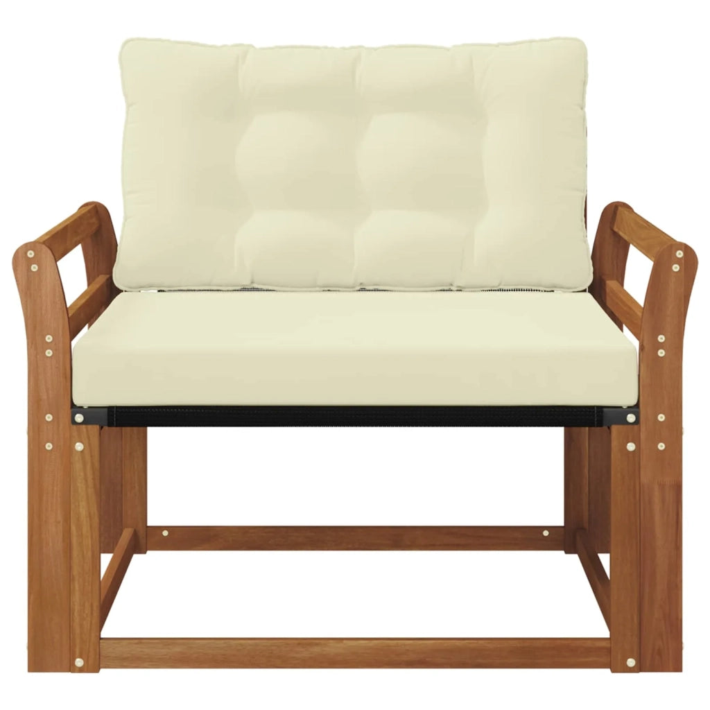 Set di divani da esterno-Sofa da giardino Legno di Acacia Massello e Textilene 298714