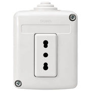 Presa bipasso 2p+t 10/16a 250v con contenitore da parete ip40
