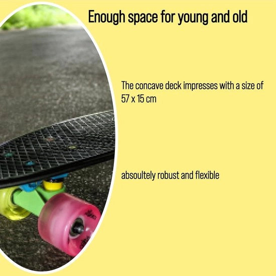 Skateboard Divertente Senza Regole NEON - ruote luminose - massima soddisfazione