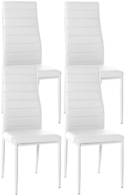 Set di 4 sedie da pranzo Mayfair bianco,Finta pelle