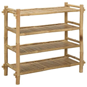 Scarpiera | Mobile per scarpe con lo scaffale Naturale 4 ripiani Bamb¨´