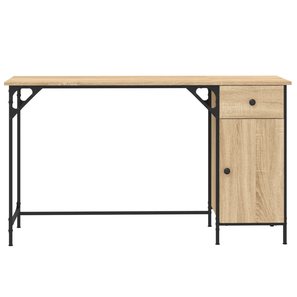 Scrivania Computer Rovere Sonoma 131x48x75 cm Legno Multistrato 836219