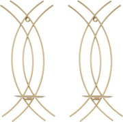 Set di candele per parete elegante in oro per lumi da tavolo e decorazione