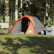 Tenda Familiare Cabina 6 Persone Grigia Arancione Impermeabile 4009564