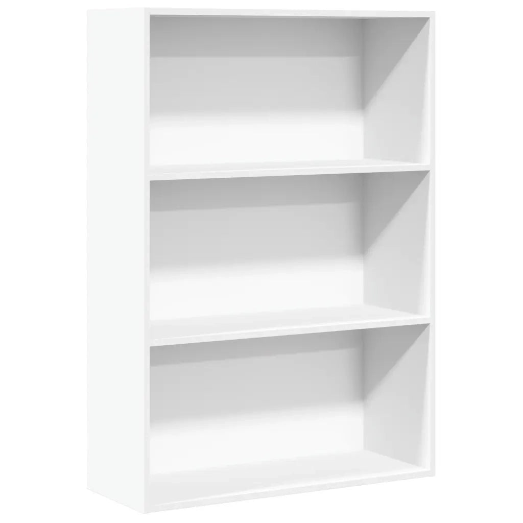 Libreria-Scaffale per Libri-Mobile di Stoccaggio Bianca 80x30x114 cm in Legno Multistrato