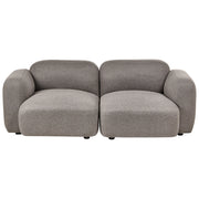 Divano a 3 posti Schienale e coprigambe anteriori imbottiti Boucle Tessuto Grigio scuro stile scandinavo