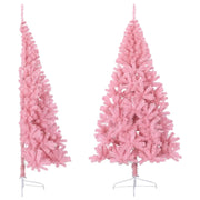 Albero di Natale Artificiale a MetÃ  con Supporto Rosa 240cm PVC