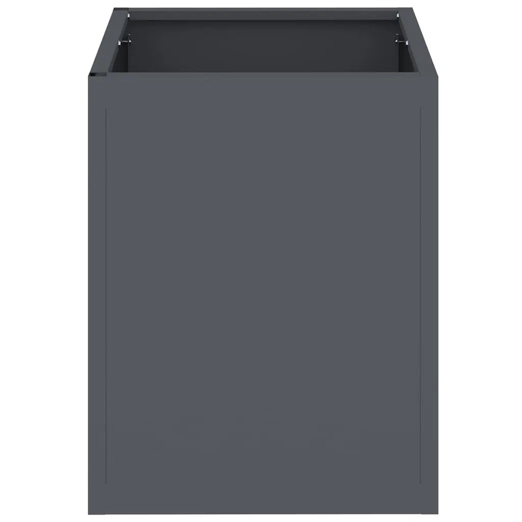 Elegante fioriera da giardino in stile industriale 32 x 32 x 40 cm per esterni stile moderno acciaio antracite 02_0052455