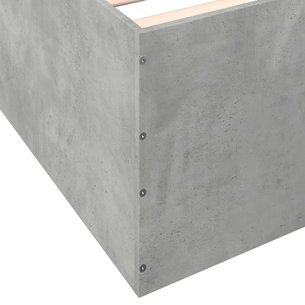 Giroletto-Struttura Letto Grigio Cemento 75x190 cm in Legno Multistrato 217665