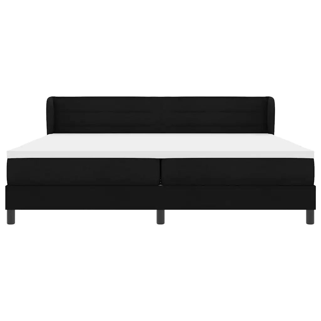Letto a molle con materasso Nero 200 x 200 cm Tessuto 3339984