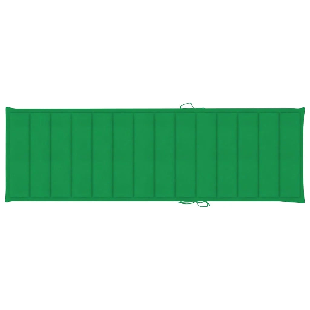 Lettino prendisole sedia a sdraio lettino prendisole letto da giardino mobili da esterno per patio con cuscino verde legno di pino impregnato 02_0012538