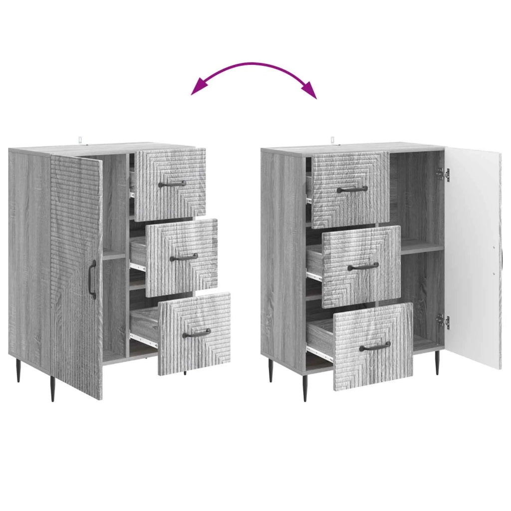 Credenza Grigio Sonoma 66 x 34,5 x 89,5 cm Legno ingegnerizzato 894861