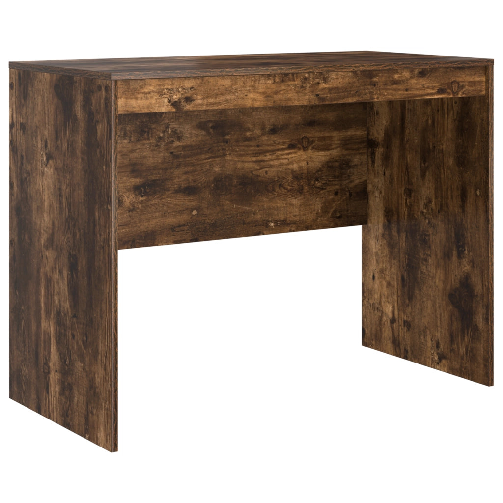 Scrivania con Contenitore Quercia Affumicata Legno Ingegnerizzato