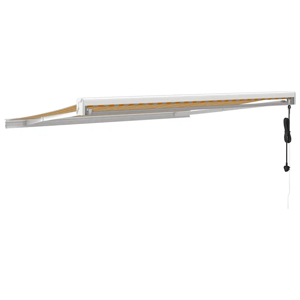Tenda Retrattile Gialla e Bianca 3x2,5 m in Tessuto e Alluminio
