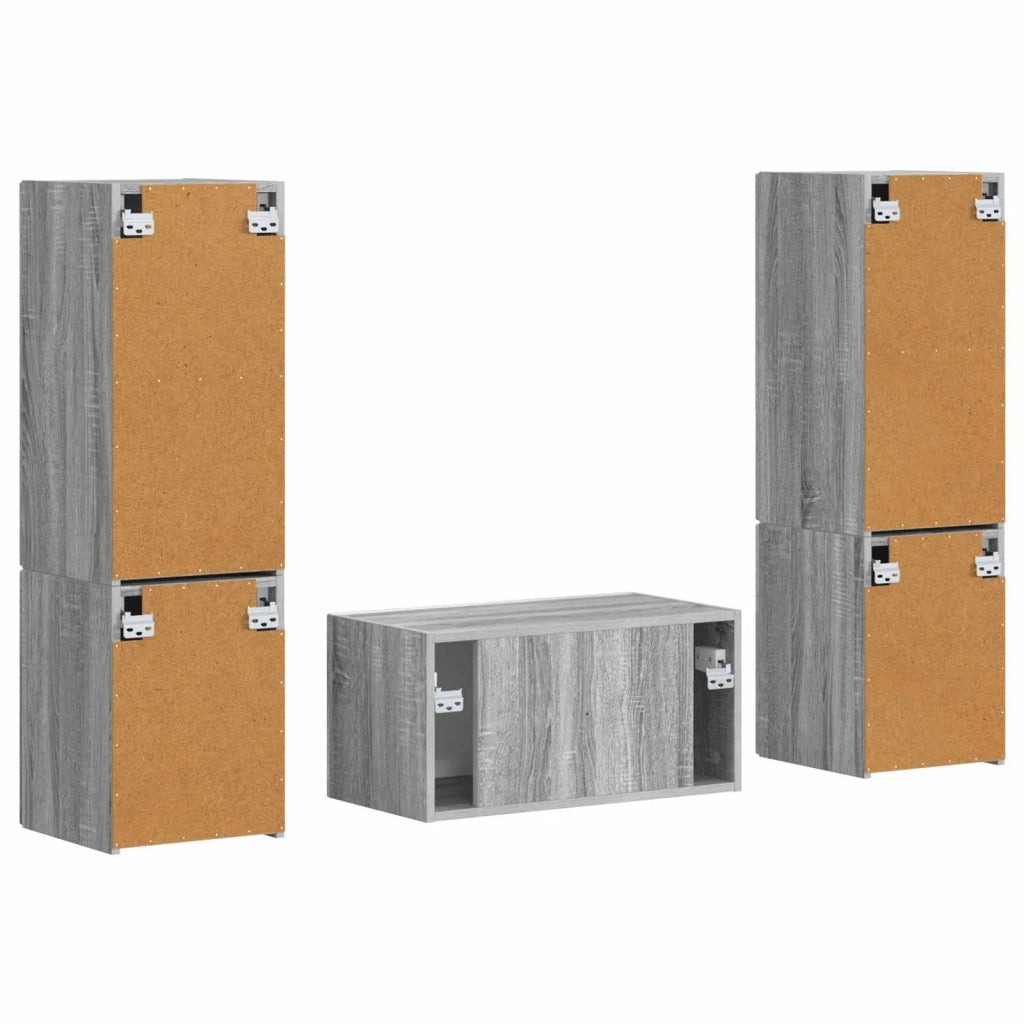 Set mobile TV 5 pcs Grigio Sonoma Legno multistrato