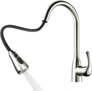 Keukenkraan 3-standen con funzione di estensione - 360° girabile, con tubi per acqua calda e fredda, miscelatore per cucina, finitura in nichel