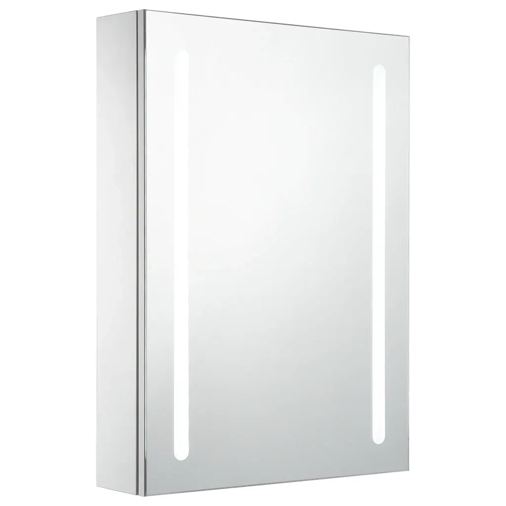 Armadietto Bagno con Specchio e LED-Mobile bagno con specchio 50x13x70 cm 188956