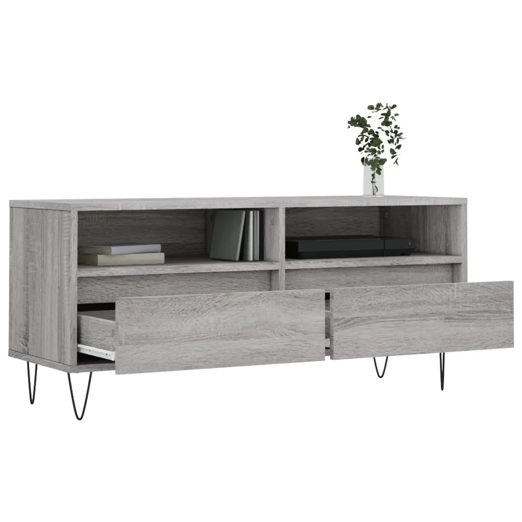 Mobile Porta TV Grigio Sonoma 100x34,5x44,5cm Legno Multistrato 831242